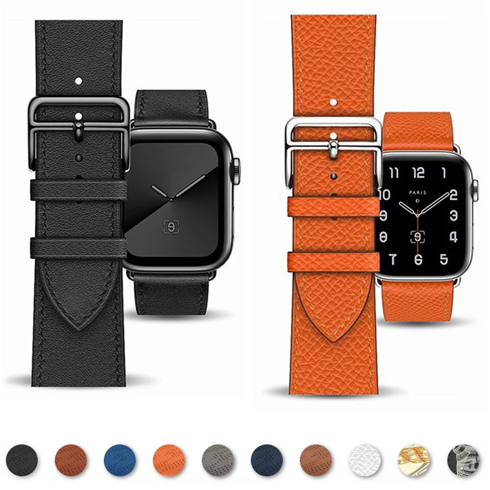 Vervangende leren band voor Apple Watch voor dames en heren