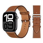 Vervangende leren band voor Apple Watch voor dames en heren bruin