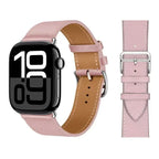 Vervangende leren band voor Apple Watch voor dames en heren roze