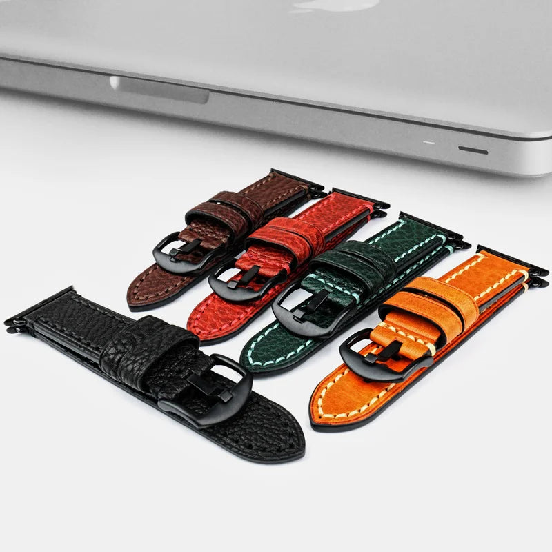 Vervangende band voor Apple Watch van vintage leer 