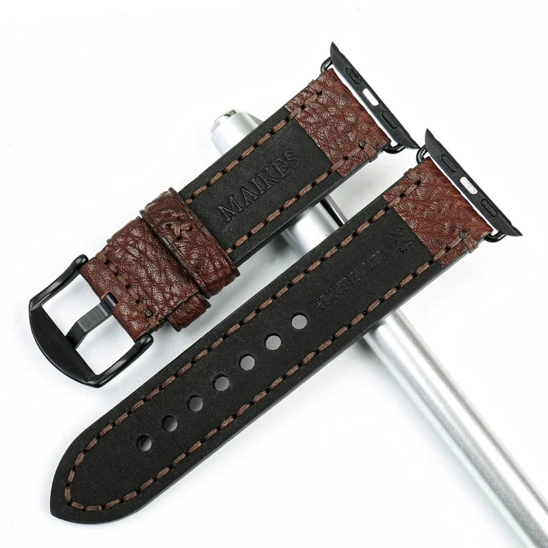 Vervangende band voor Apple Watch van vintage leer 