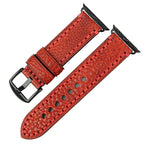 Vervangende band voor Apple Watch van rood vintage leer