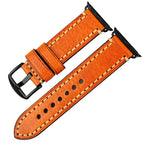 Vervangende band voor Apple Watch van oranje vintage leer