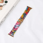 Vervangende band voor Apple Watch in regenbooghars