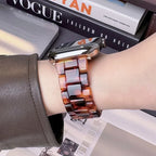 Vervangende band voor Apple Watch in bruine hars