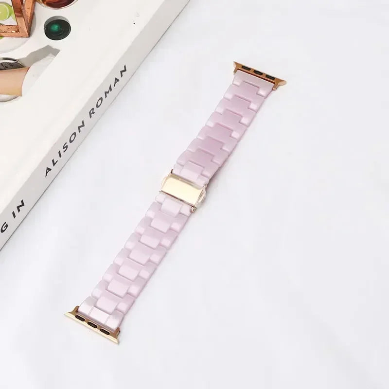 Vervangende band voor Apple Watch in paarse hars