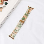 Vervangende band voor Apple Watch in roze-groen hars