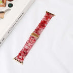 Vervangende band voor Apple Watch in rood en wit hars