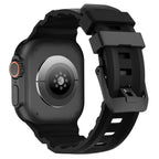 Vervangende band voor Apple Watch van dik zwart silicone