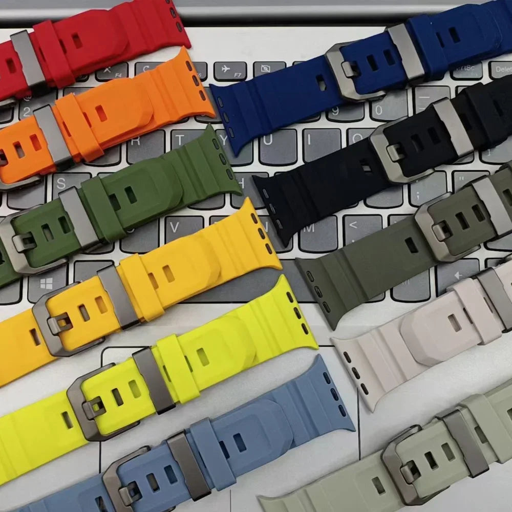 Vervangende band voor Apple Watch van dik silicone