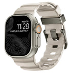 Vervangende band voor Apple Watch van dik wit silicone