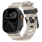 Vervangende band voor Apple Watch van dik wit silicone