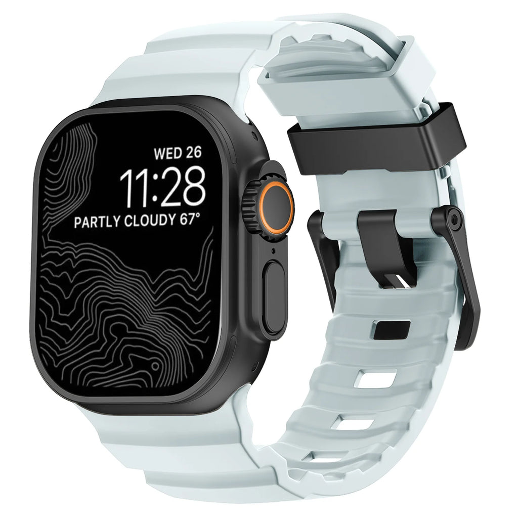 Vervangende band voor Apple Watch van dik blauw silicone
