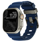 Vervangende band voor Apple Watch van dik blauw silicone