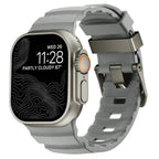 Vervangende band voor Apple Watch van dik grijs silicone