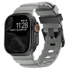 Vervangende band voor Apple Watch van dik grijs silicone