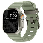 Vervangende band voor Apple Watch van dik groen silicone