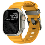 Vervangende band voor Apple Watch van dik geel silicone