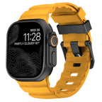 Vervangende band voor Apple Watch van dik geel silicone