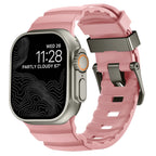 Vervangende band voor Apple Watch van dik roze silicone