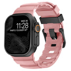 Vervangende band voor Apple Watch van dik roze silicone