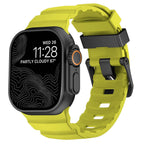 Vervangende band voor Apple Watch van dik geelgroen silicone
