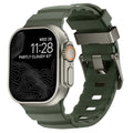 Vervangende band voor Apple Watch van dik groen silicone