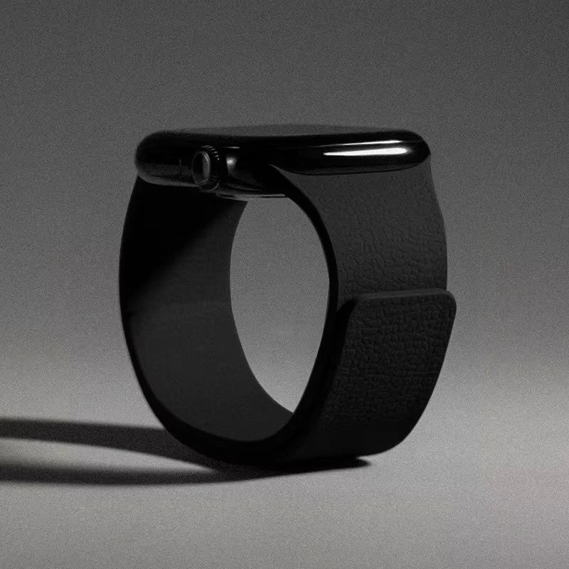 Vervangende band voor Apple Watch in magnetisch siliconen zwart