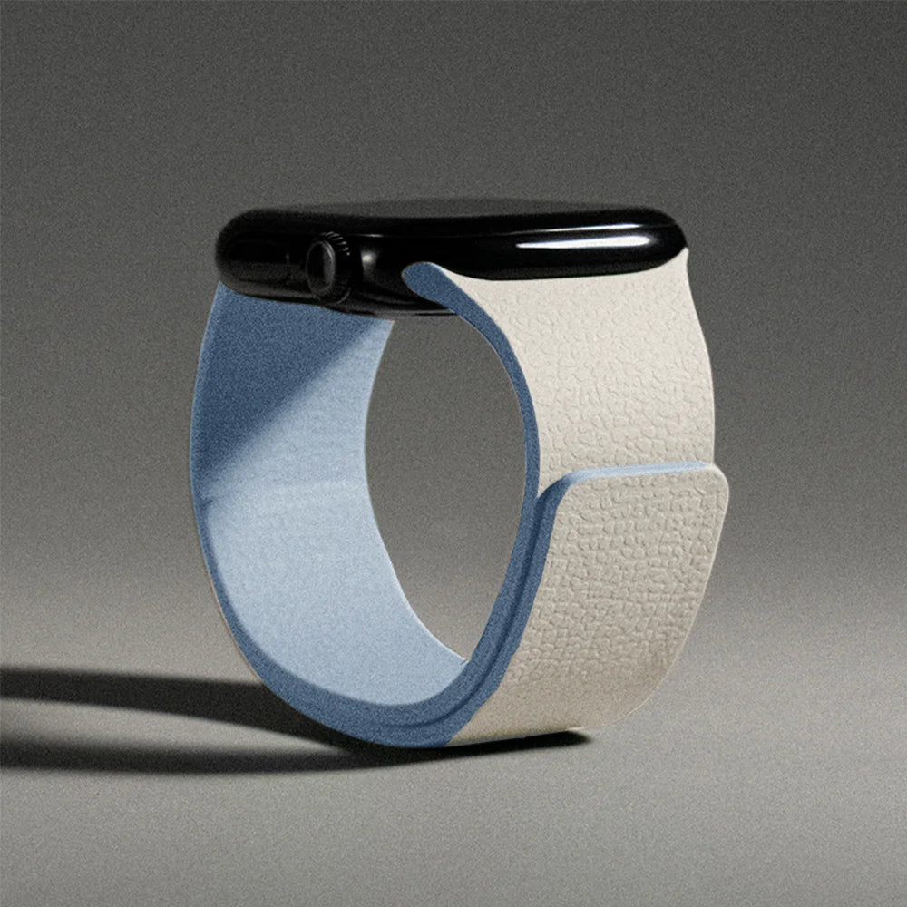 Vervangende band voor Apple Watch in magnetisch siliconen wit