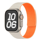 Vervangende band voor Apple Watch in magnetisch siliconen beige oranje