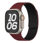 Vervangende band voor Apple Watch in magnetisch siliconen rood zwart