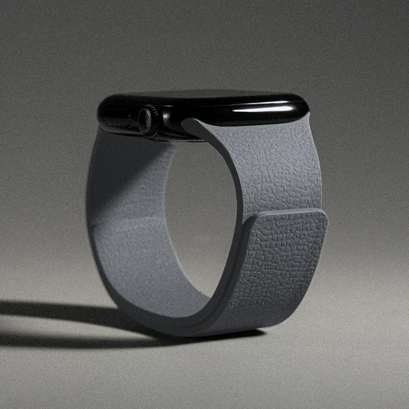 Vervangende band voor Apple Watch in magnetisch siliconen grijs
