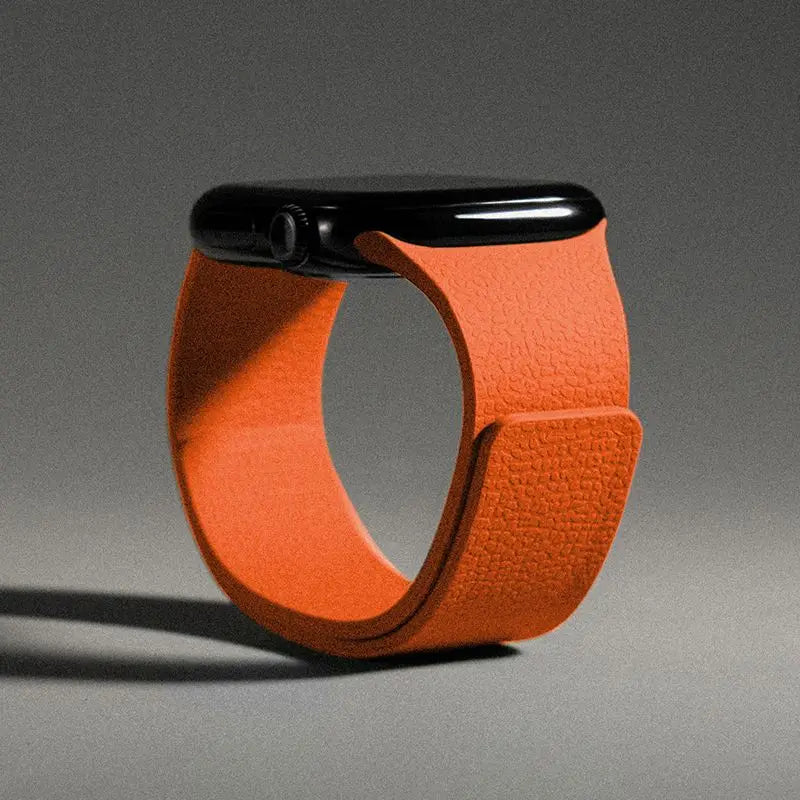 Vervangende band voor Apple Watch in magnetisch siliconen oranje
