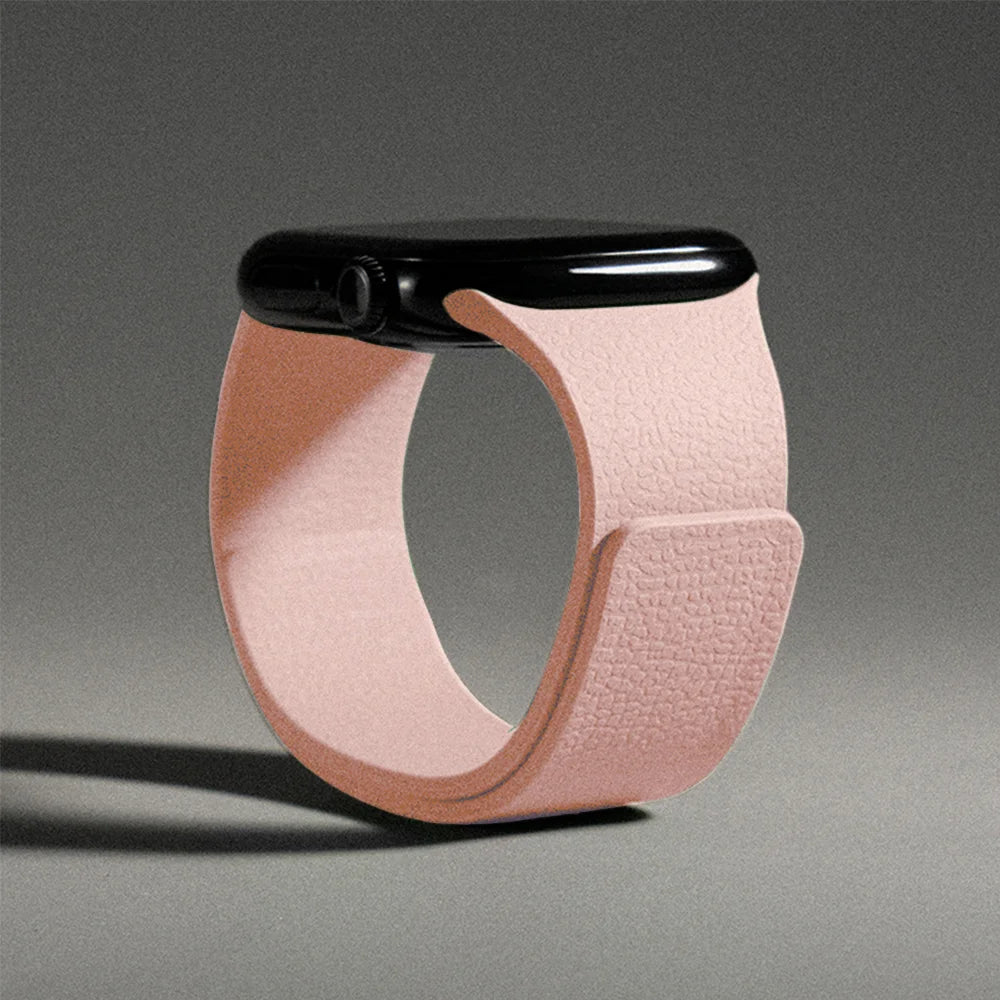 Vervangende band voor Apple Watch in magnetisch siliconen roze