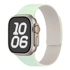 Vervangende band voor Apple Watch in magnetisch siliconen muntgroen wit