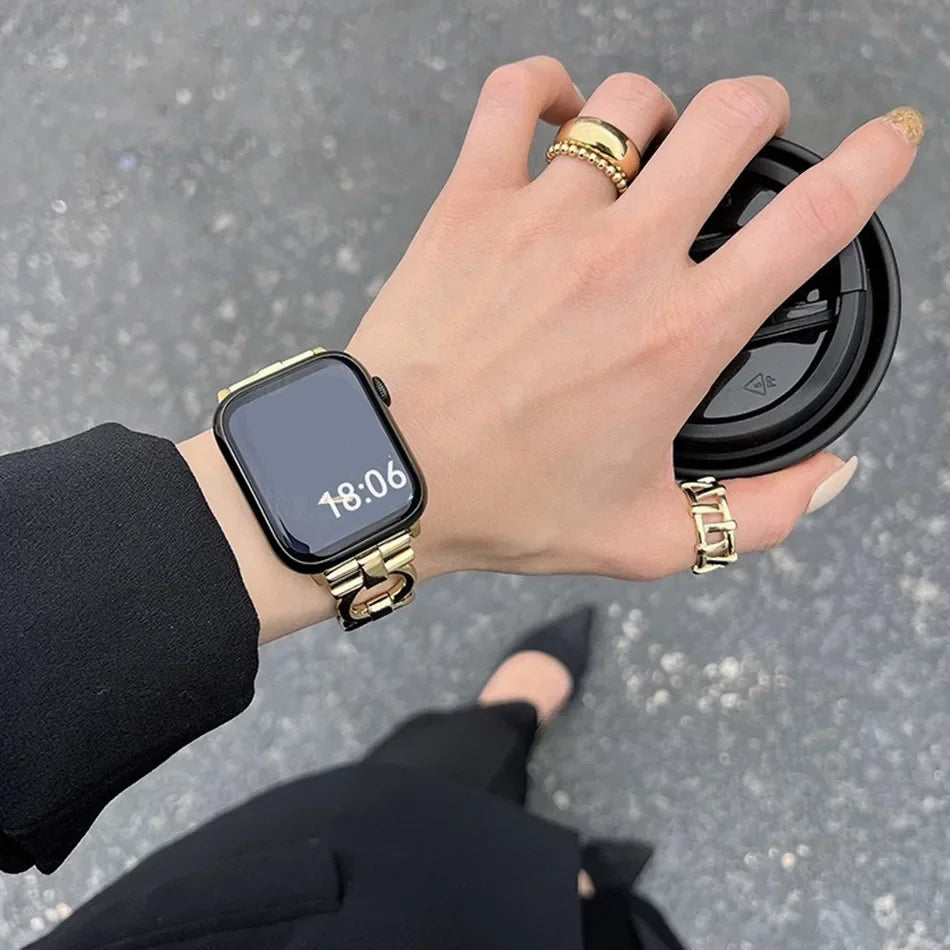 Vervangende armband voor Apple Watch voor dames goud
