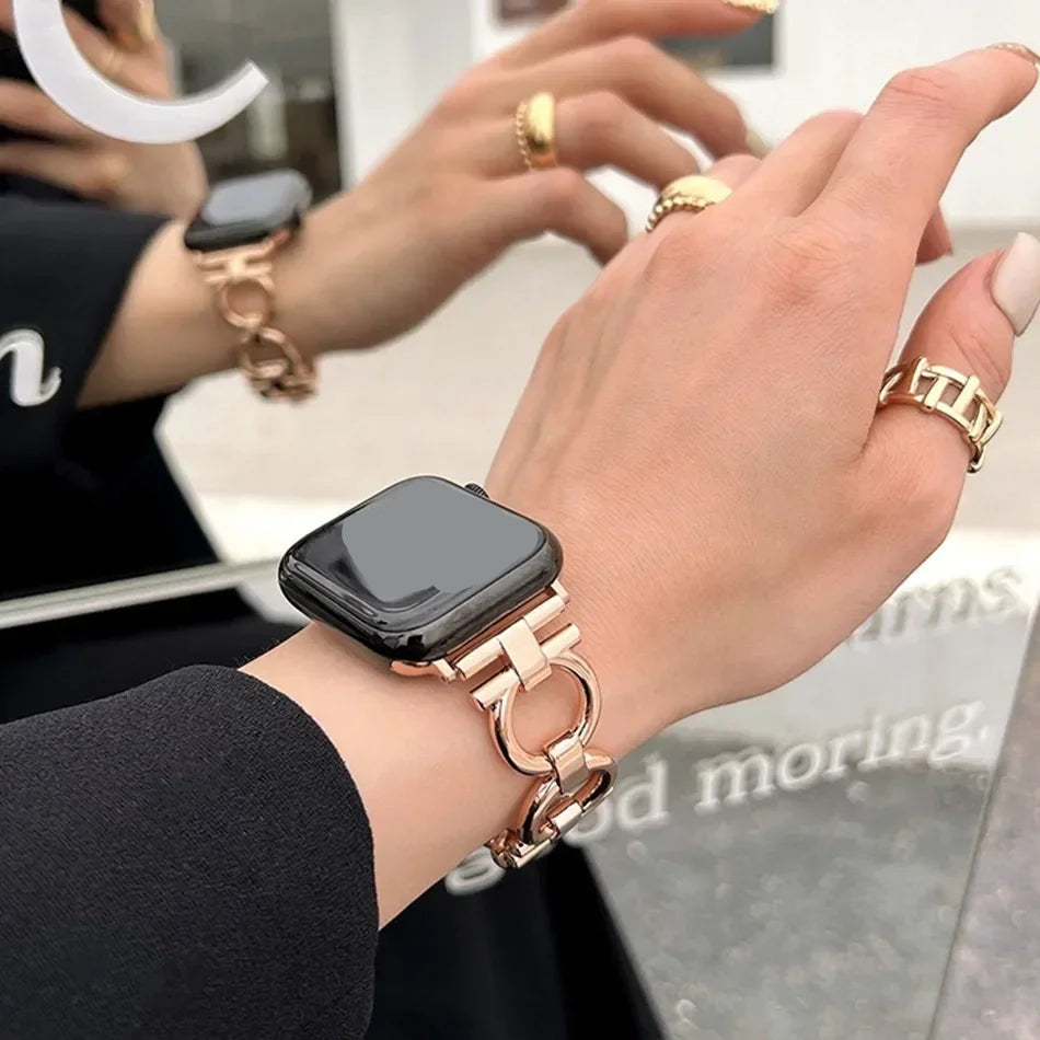 Vervangende armband voor Apple Watch voor dames roségoud
