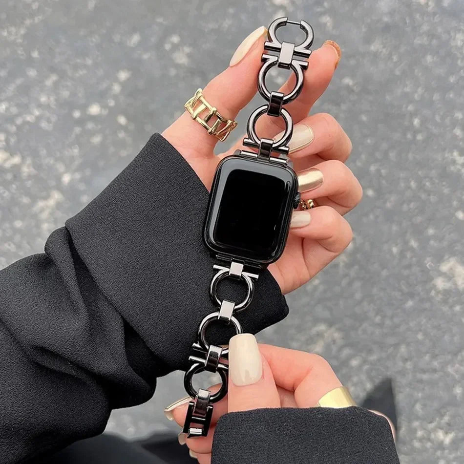 Vervangende armband voor Apple Watch voor dames zwart