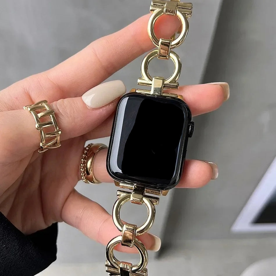 Vervangende armband voor Apple Watch voor dames goud