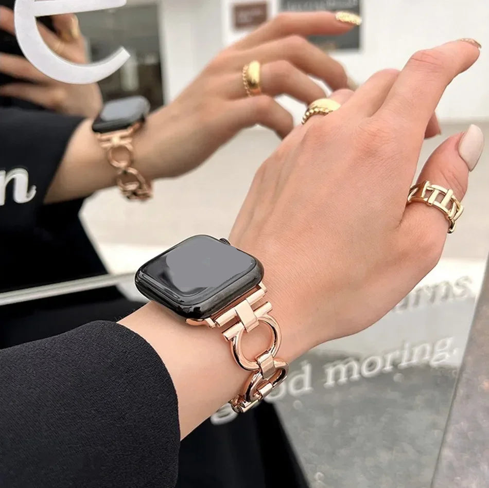 Vervangende armband voor Apple Watch voor dames roségoud