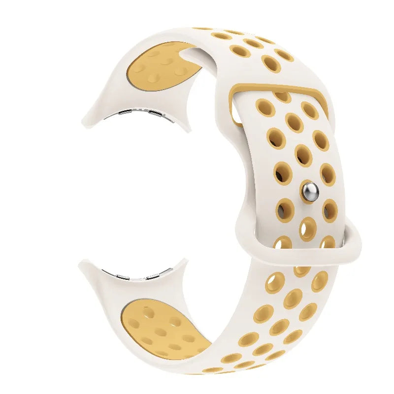 Vervangende band voor Google Pixel Watch 1, 2, 3, 4 41mm 45mm wit geel