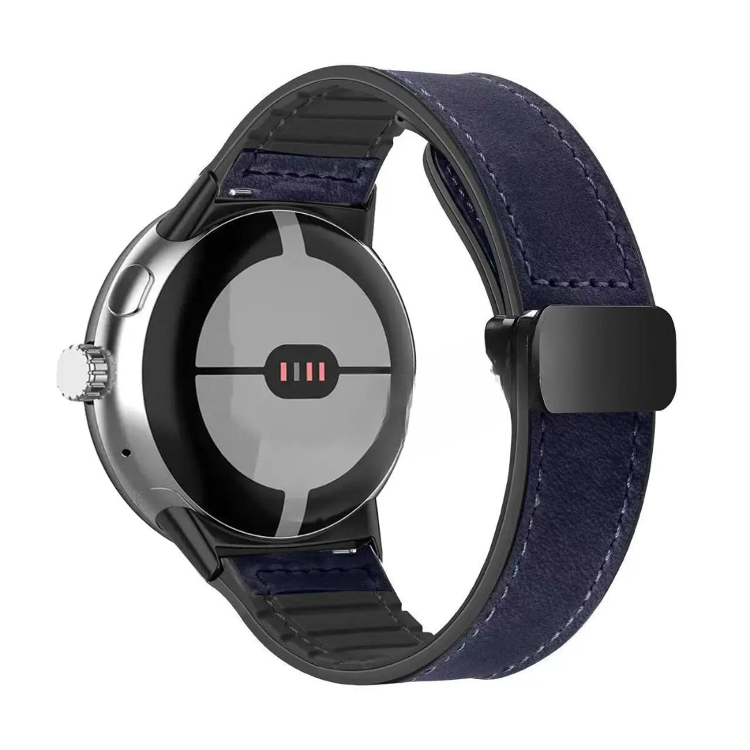 Vervangende band voor Google Pixel Watch in blauw leer