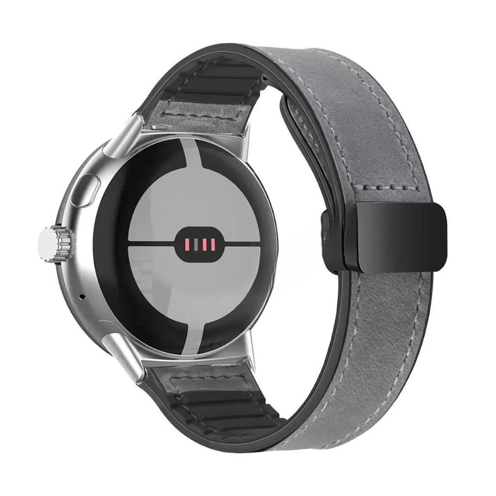 Vervangende band voor Google Pixel Watch in grijs leer