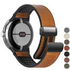 Vervangende band voor Google Pixel Watch 1, 2, 3, 4, 41 mm, 45 mm, in bruin leer 