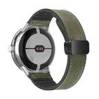 Vervangende band voor Google Pixel Watch 1, 2, 3, 4, 41 mm, 45 mm, in groen leer