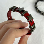 Bracelet de Style Vintage avec Etoiles rouge