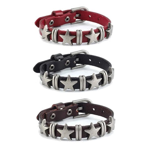 Bracelet de Style Vintage avec Etoiles rouge