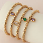 Goudkleurige armband met geboortesteen voor dames