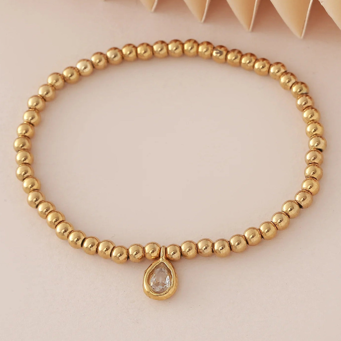 Goudkleurige armband met geboortesteen voor dames