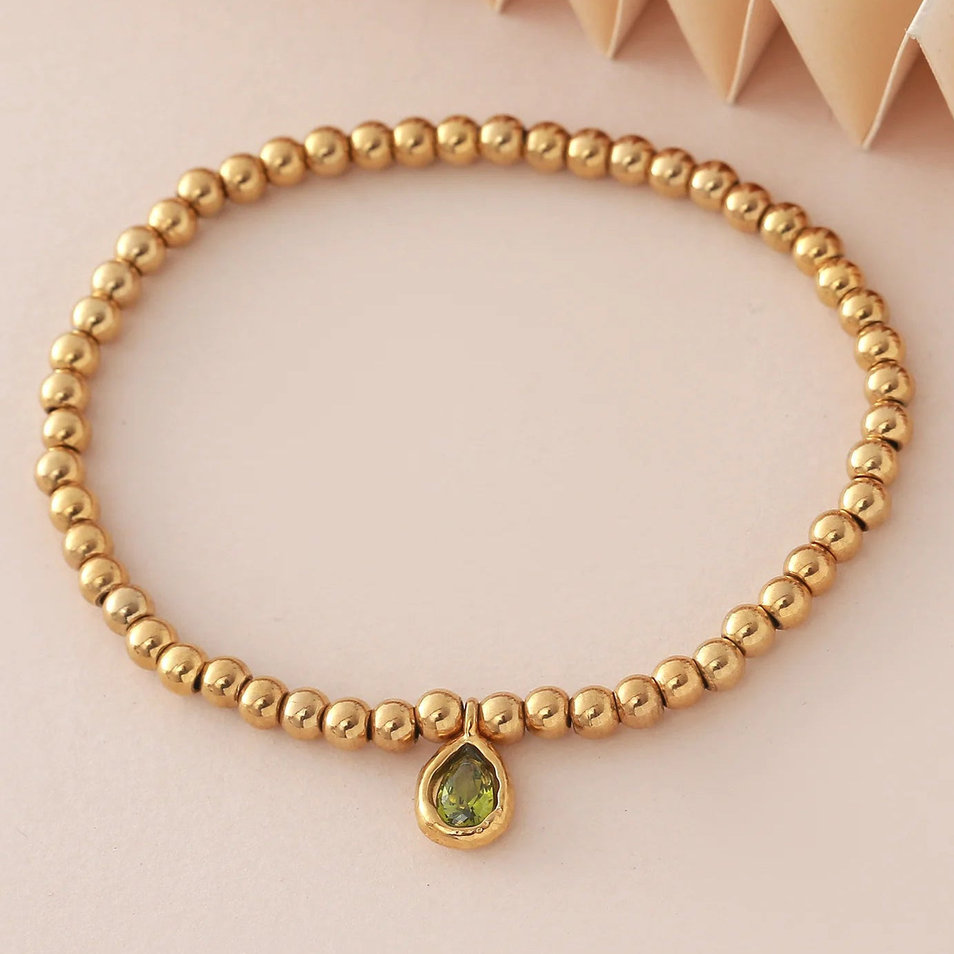 Goudkleurige armband met geboortesteen voor dames